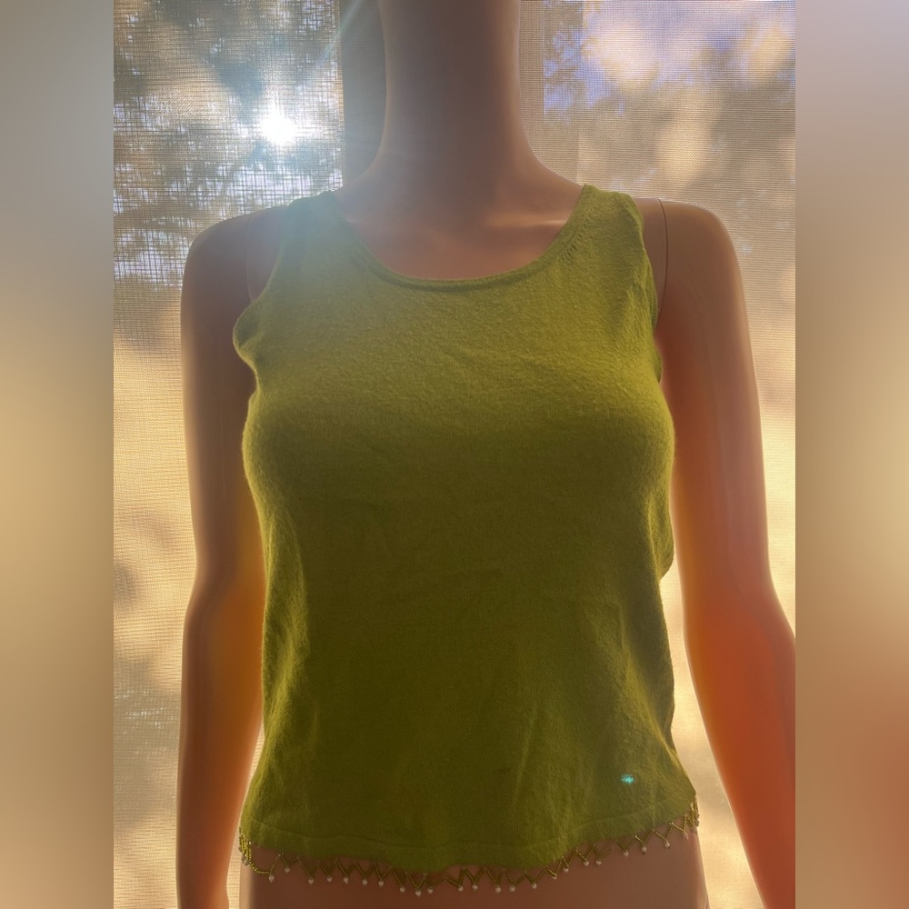 Caryn Vallone green tank top